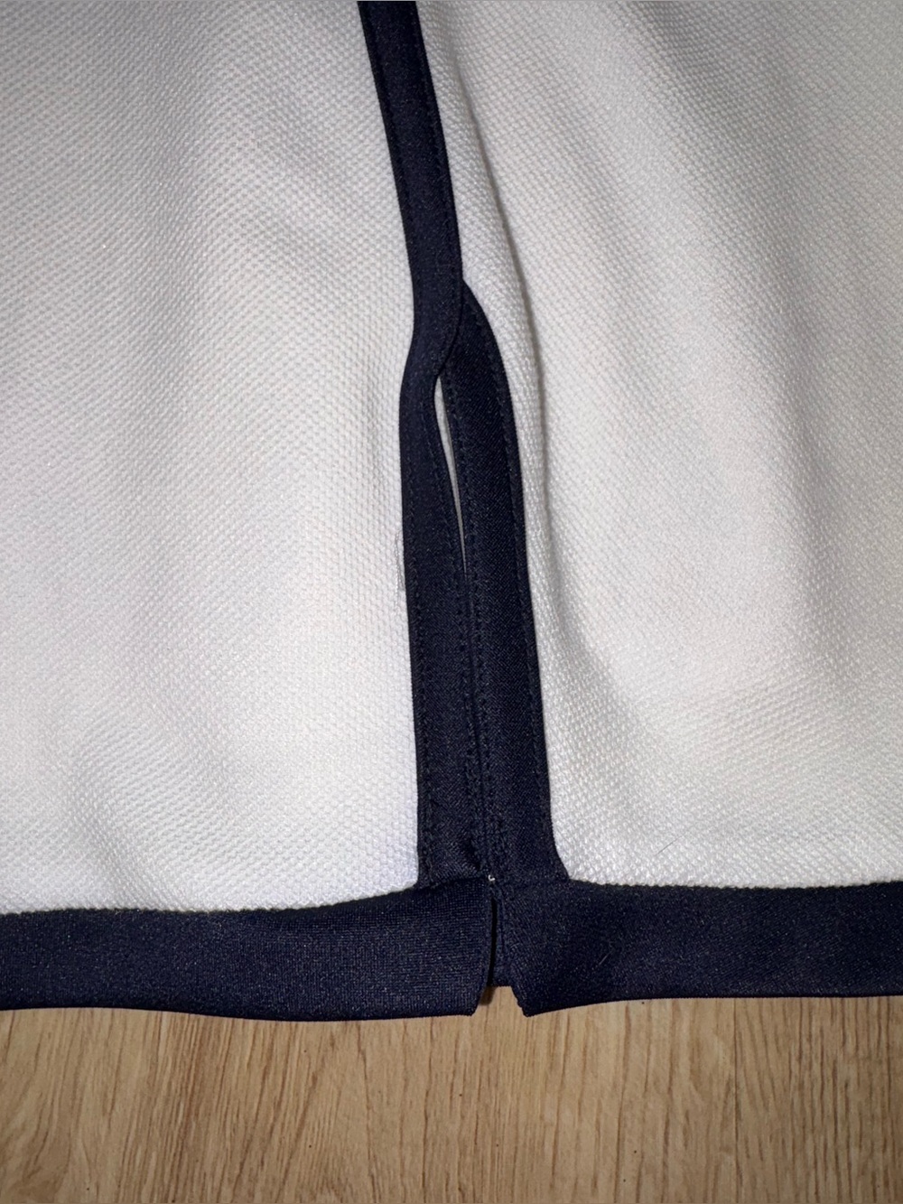 Bonnie Jean Girls White Tennis Dress with shorts Navy Trim - Picture 2 of 6